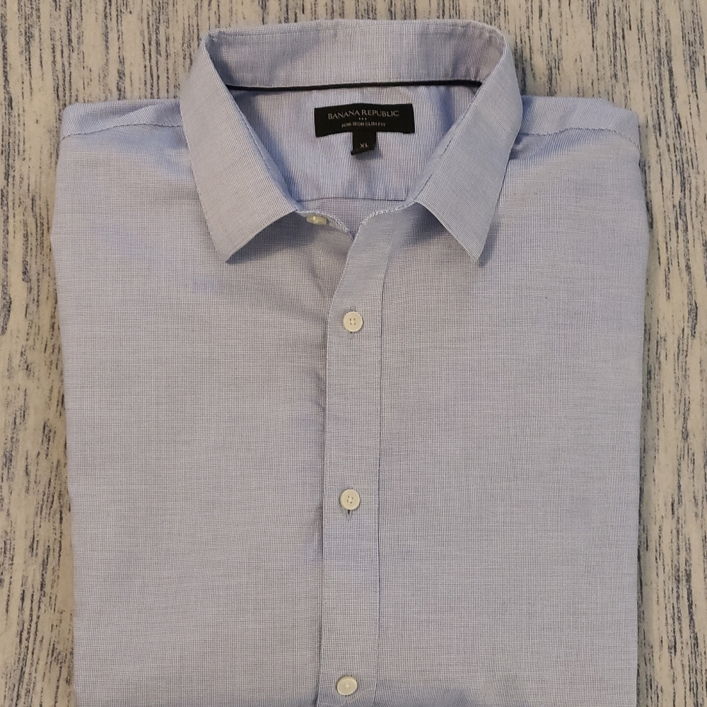 Banana Republic slim fit non iron long sleeve dress shirt xl